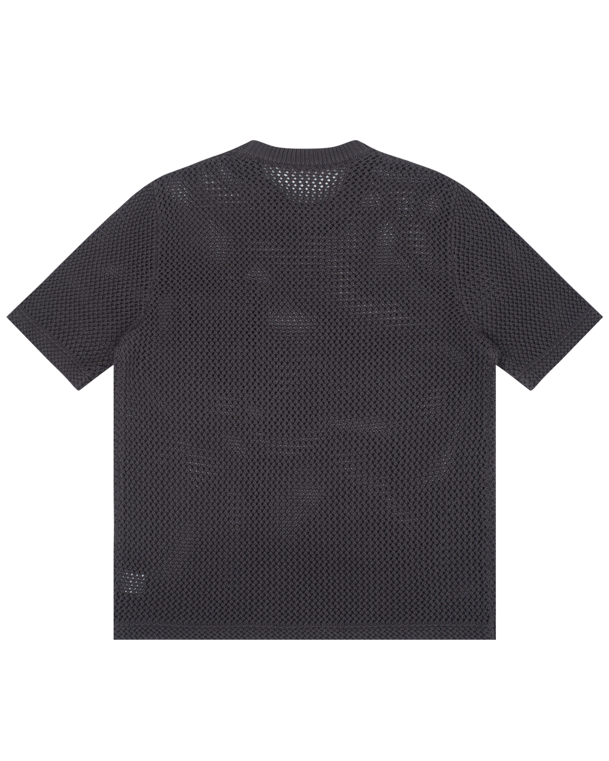 Off The Label hybrid structures short-sleeve knitted t-shirt dark grey