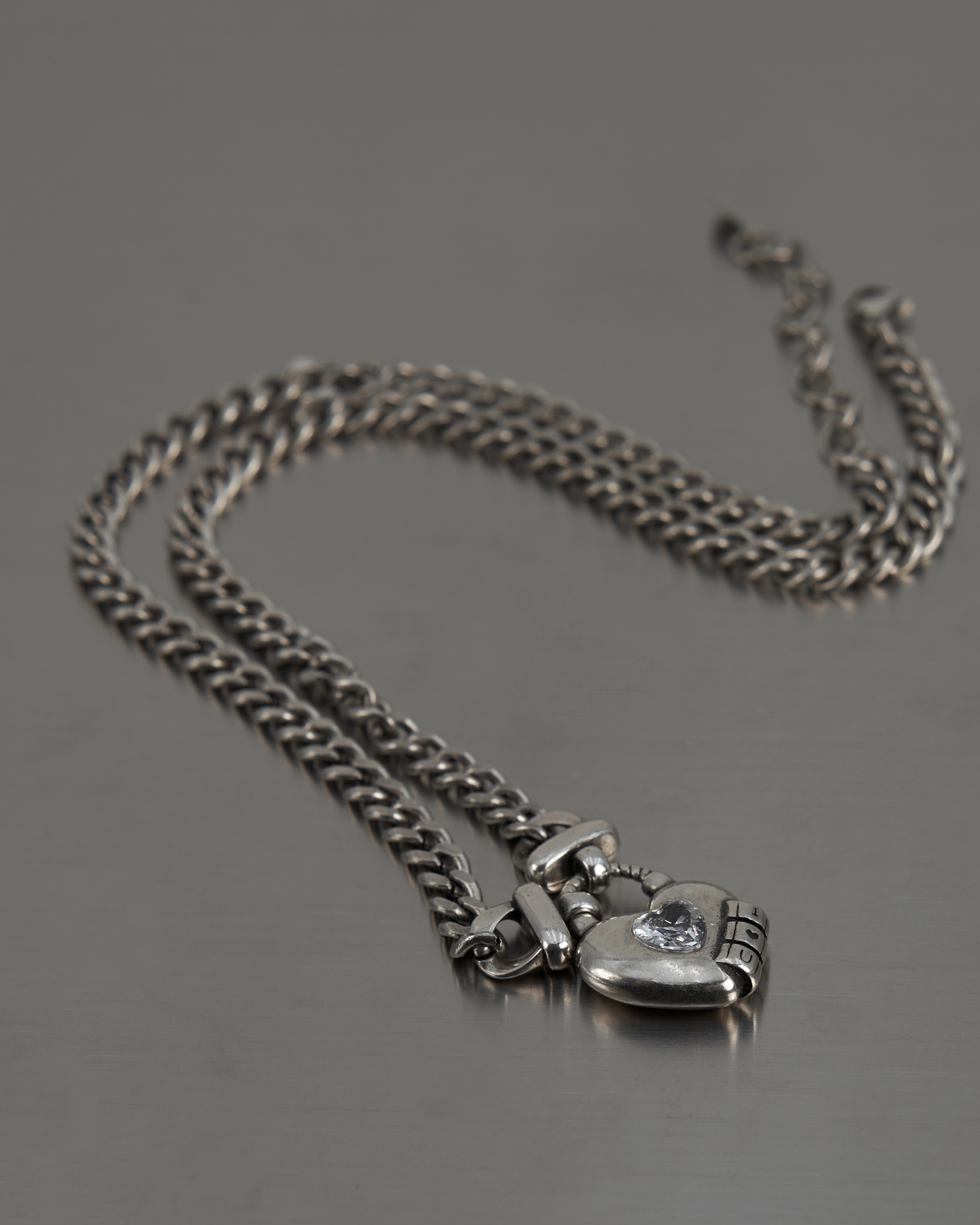 Fun Market pure silver affection lock necklace