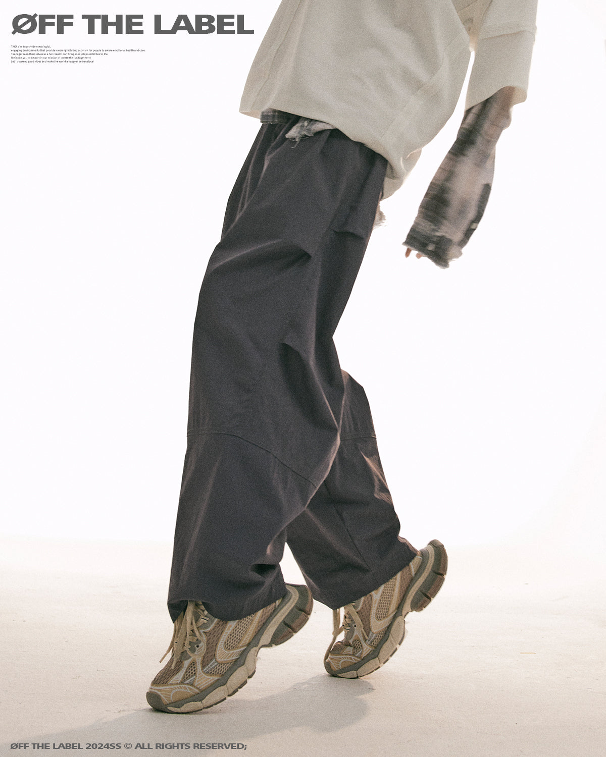 Off The Label deconstruction flare effect cargo pants