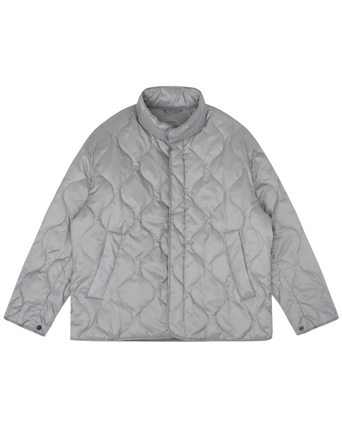Off The Label funnel-neck quited down jacket silver