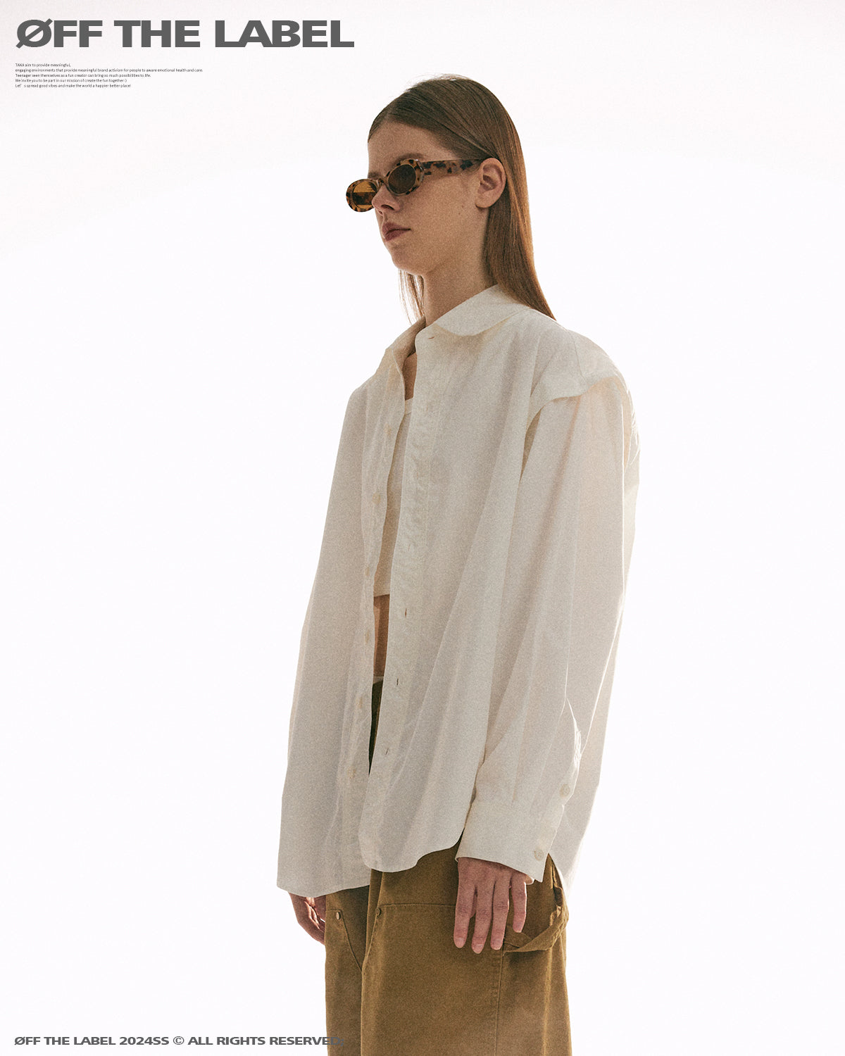 Off The Label Layered construction shirt white