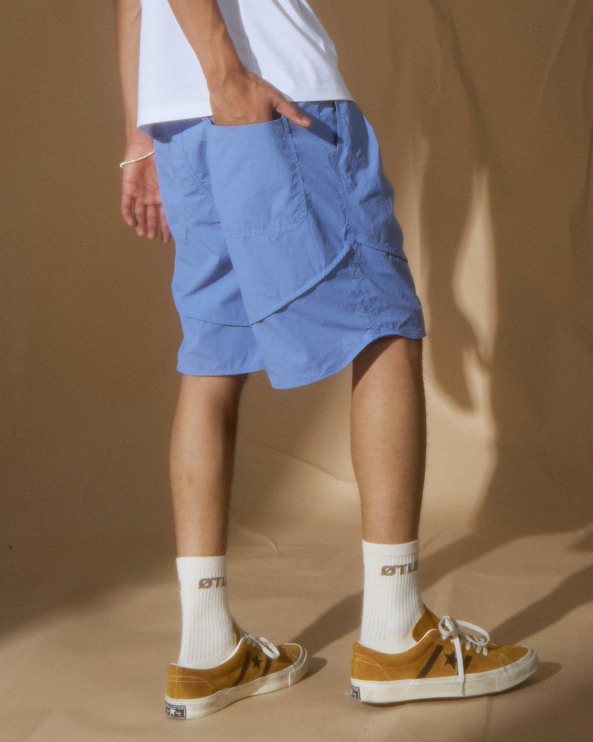 Off The Label waterproof elasticated-waist shorts blue