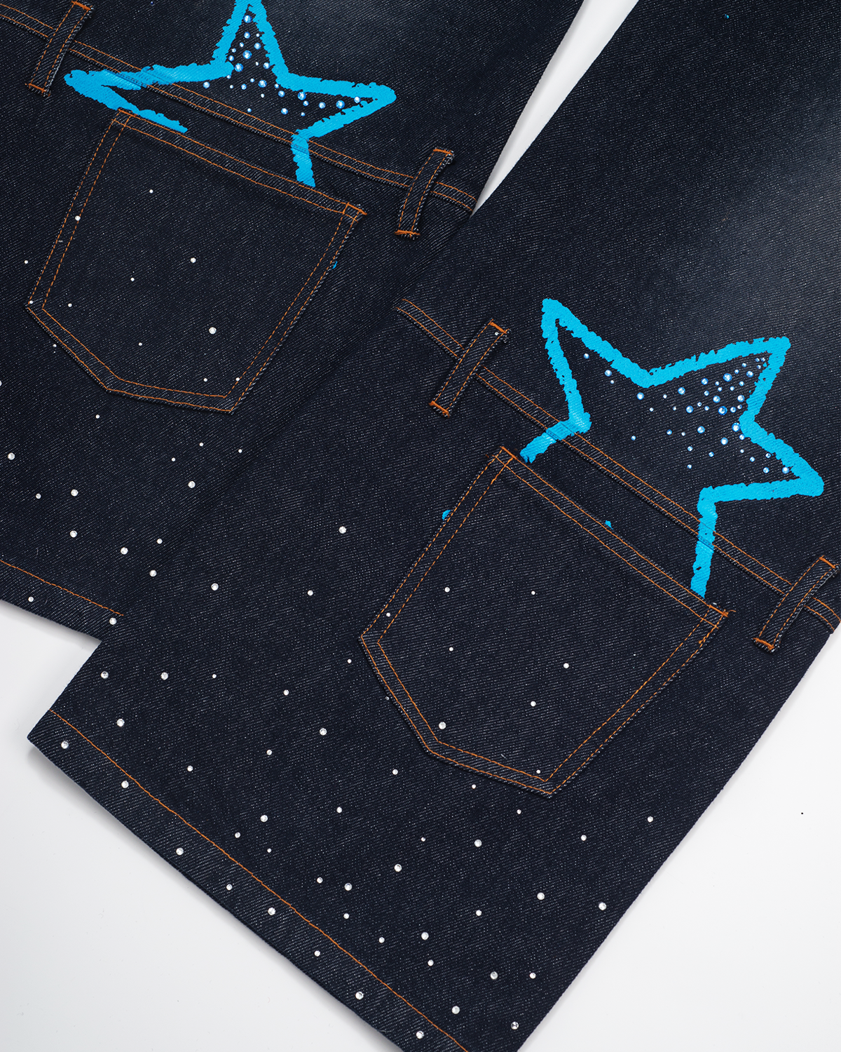 TAKA Original Self-Love Falling Stars Shimmer Loose-Fit Jeans