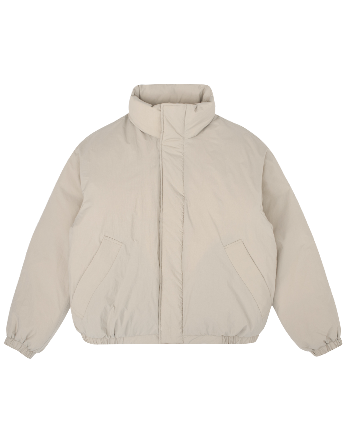 Off The Label funnel-neck down jacket beige | TAKA ORIGINAL LIMITED