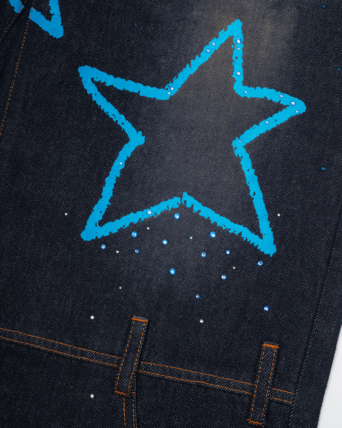 TAKA Original Self-Love Falling Stars Shimmer Loose-Fit Jeans