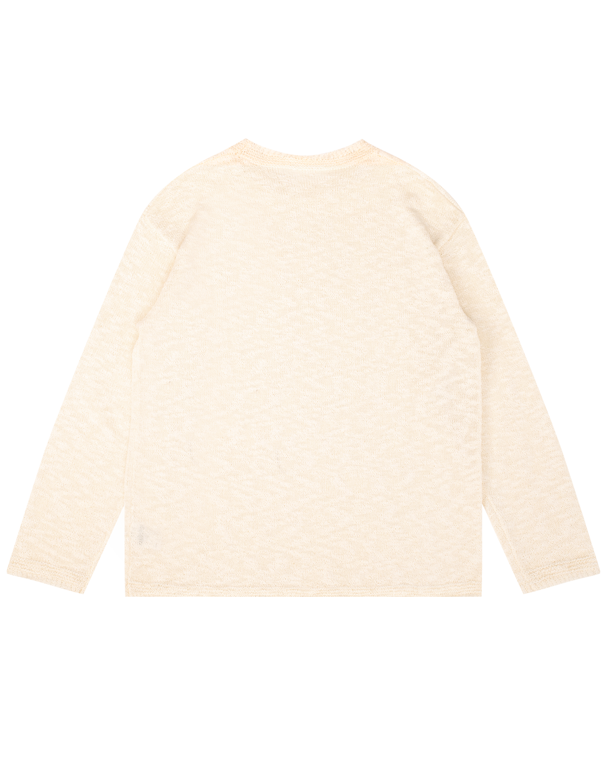 OFF THE LABEL Textured Knit Crewneck Sweate Beige