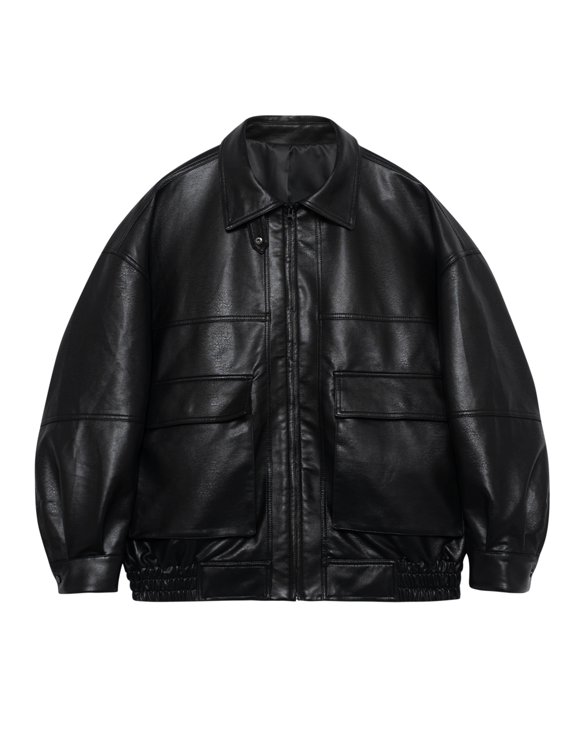 Off The Label cargo-pockets leather bomber jacket black – TAKA ORIGINAL ...