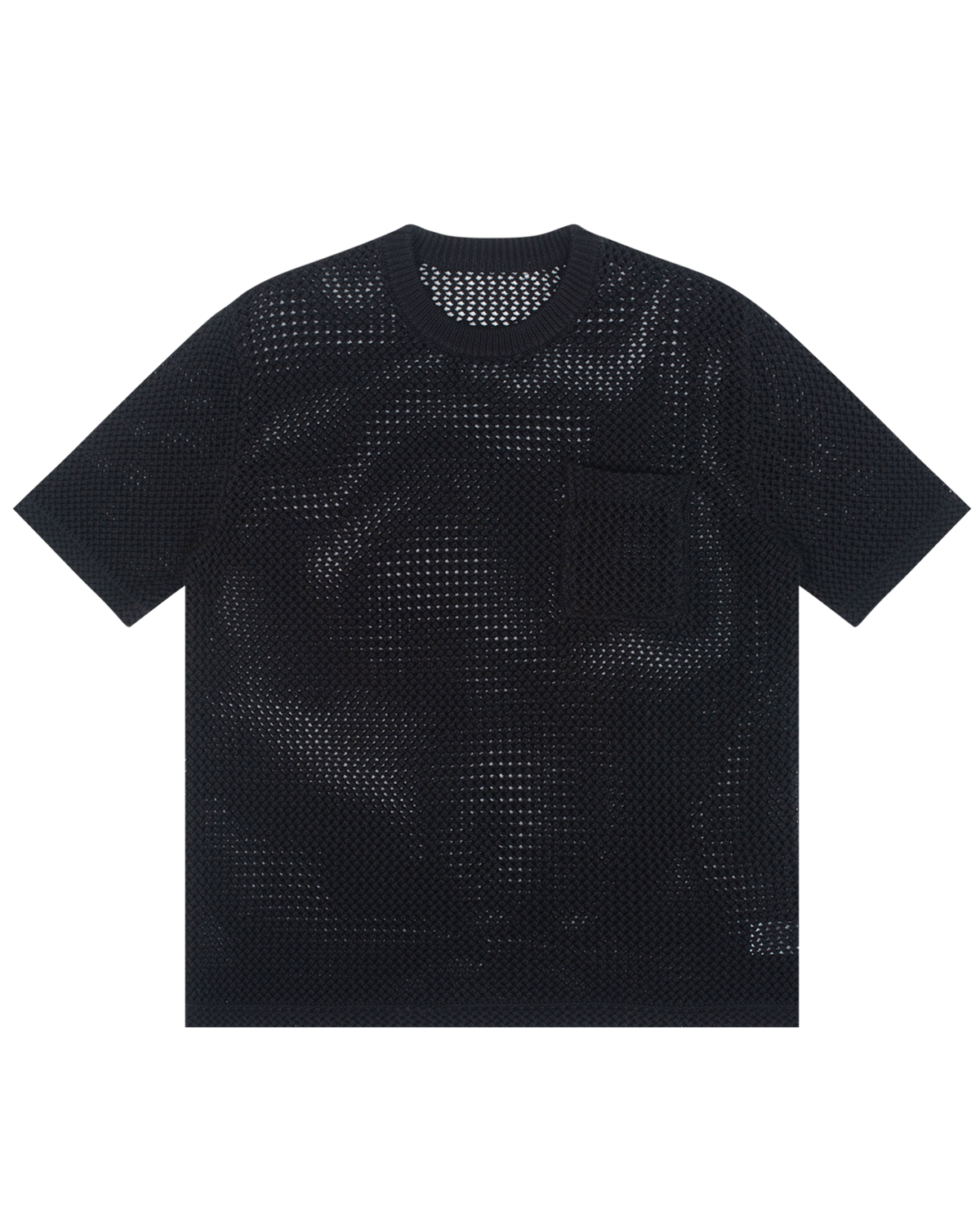 Off The Label hybrid structures  knit t-shirt black