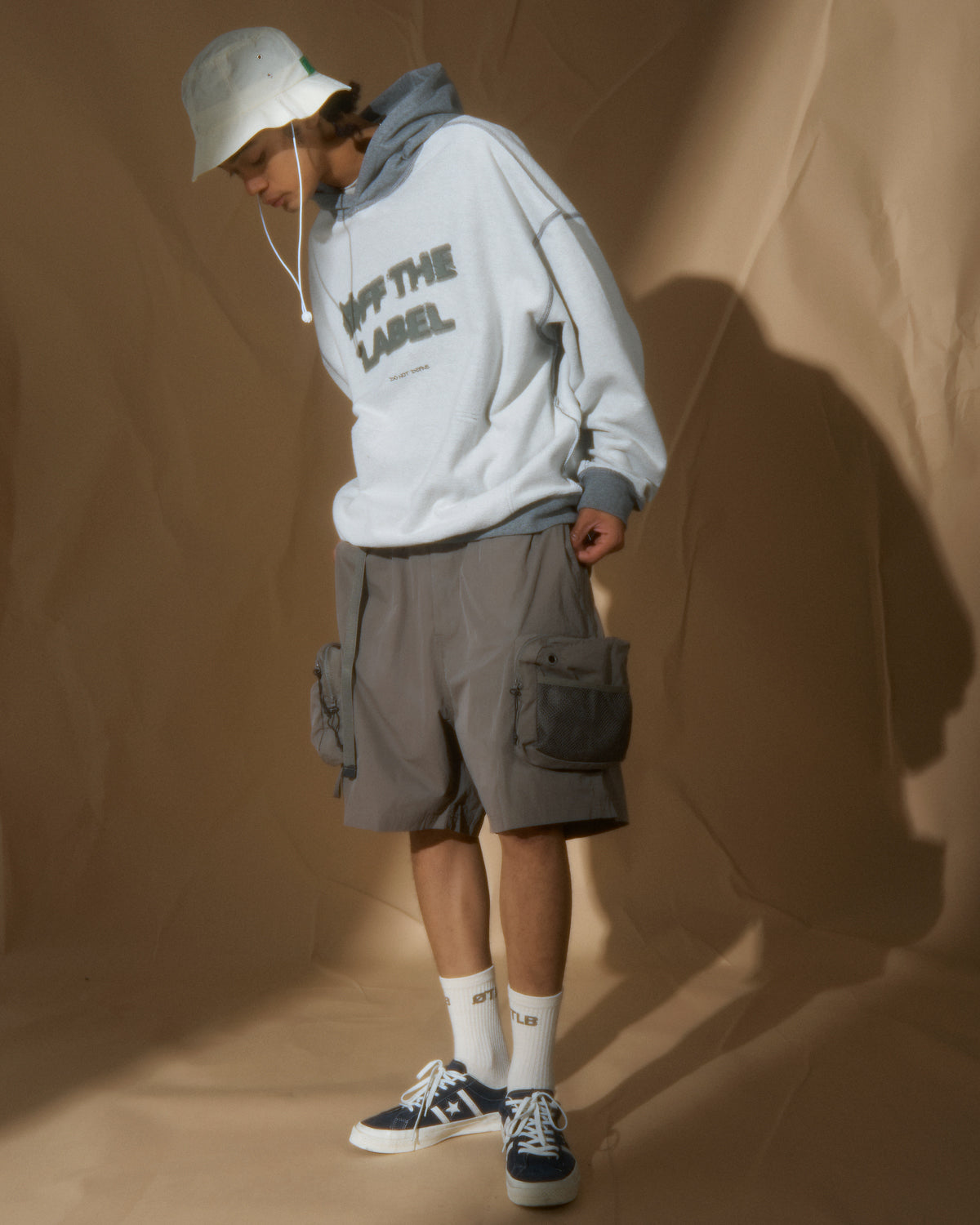 [Welcome Special]  Off The Label grey reversible hoodie