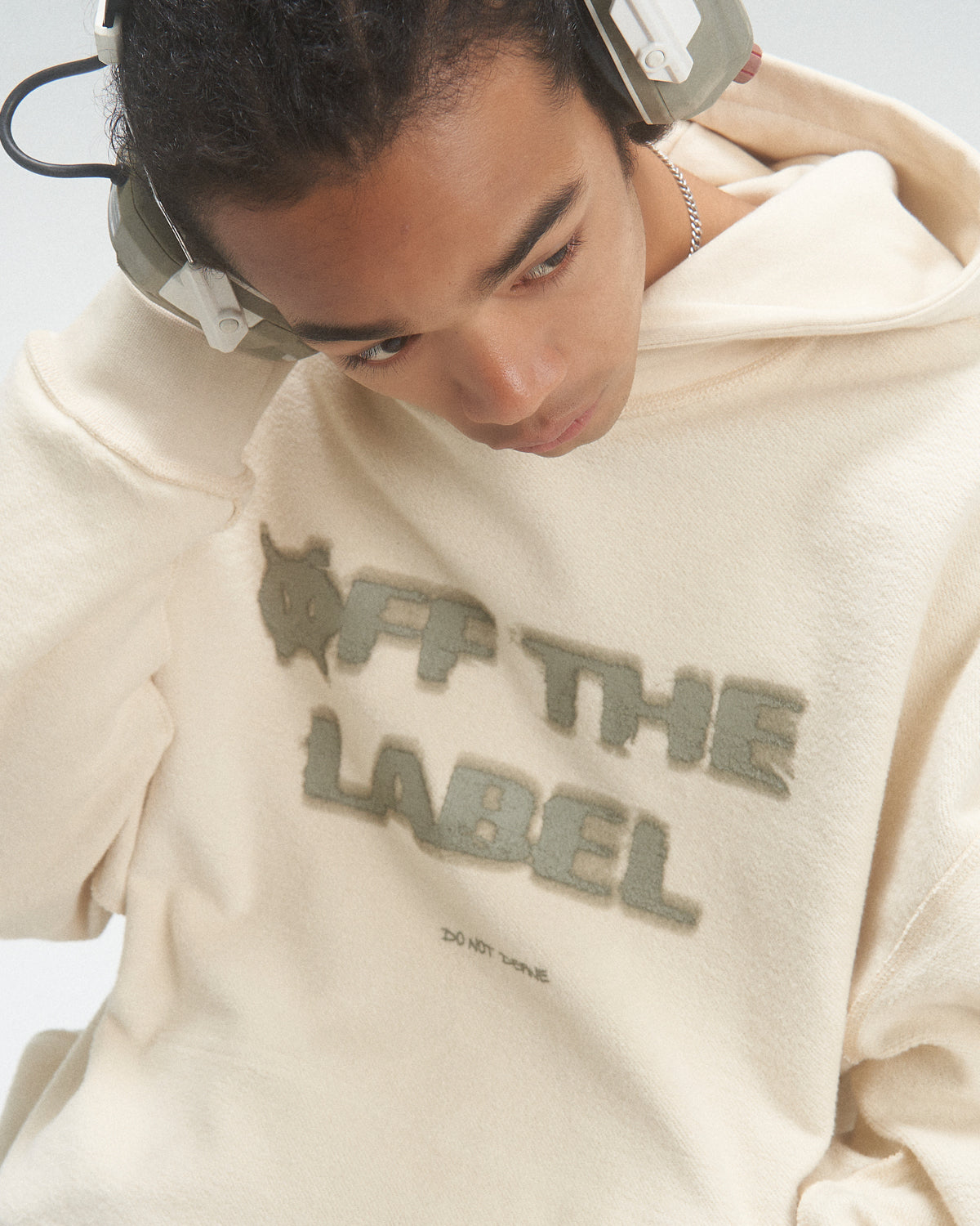 [Welcome Special]  Off The Label cream reversible hoodie