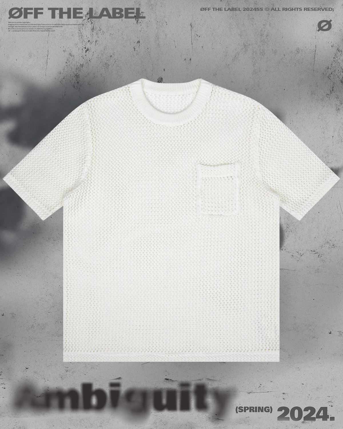 Off The Label hybrid structures  knit  t-shirt white