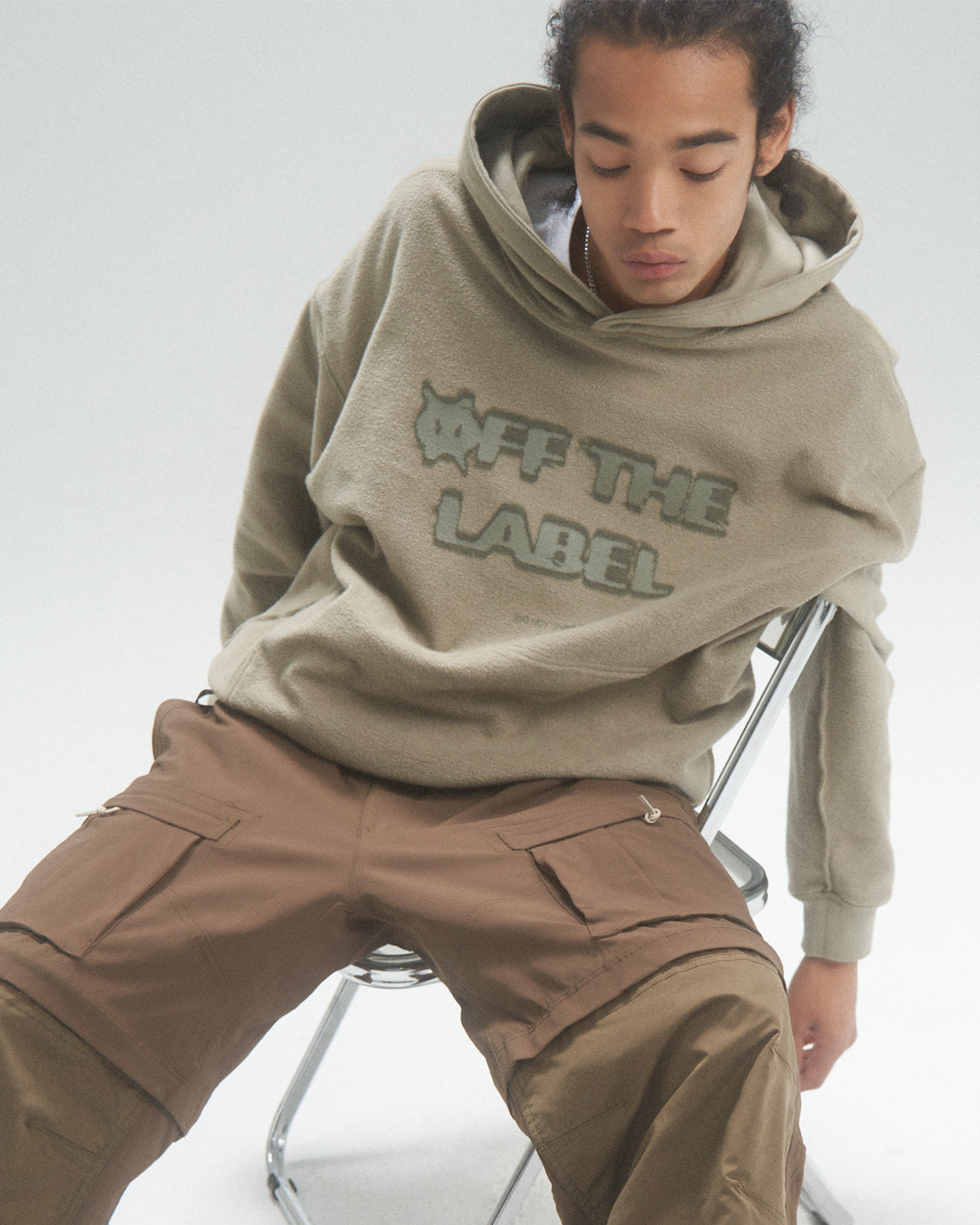 [Welcome Special]  Off The Label olive green reversible hoodie