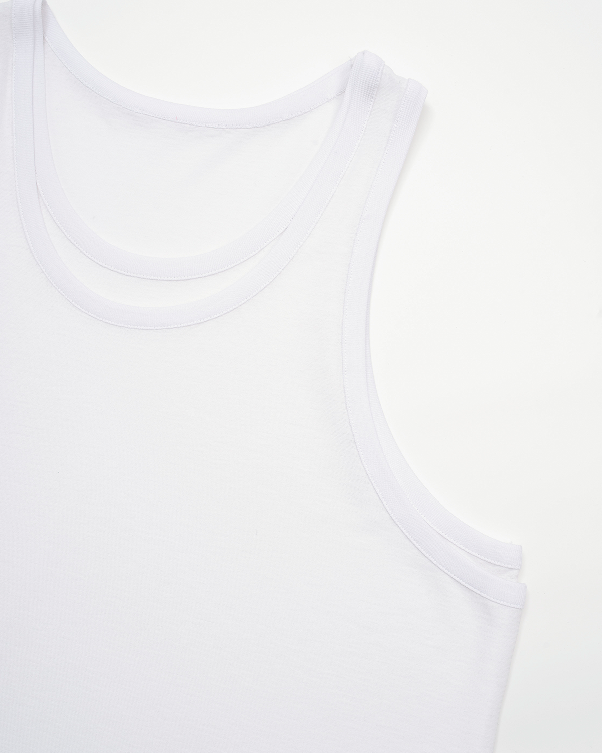 Off The Label double layered tank top white
