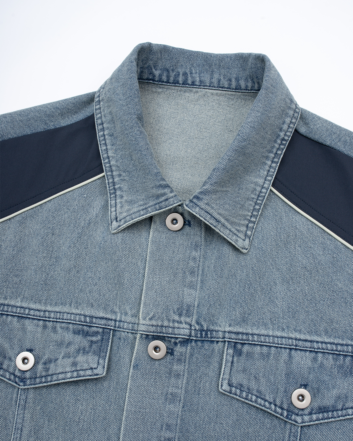 Off The Label two-tone denim jacket blue