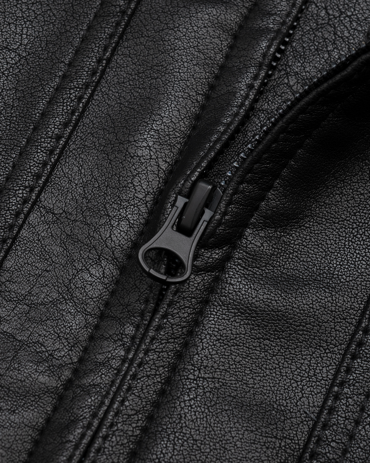Off The Label cargo-pockets leather bomber jacket black