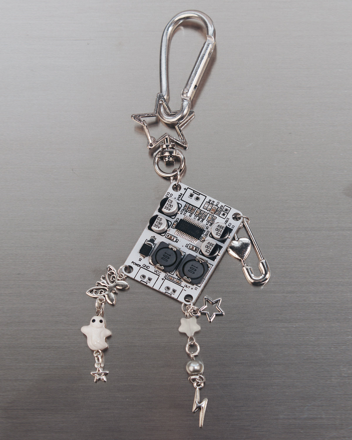 Circuit Relic Handcrafted Keychain white – TAKA ORIGINAL LIMITED