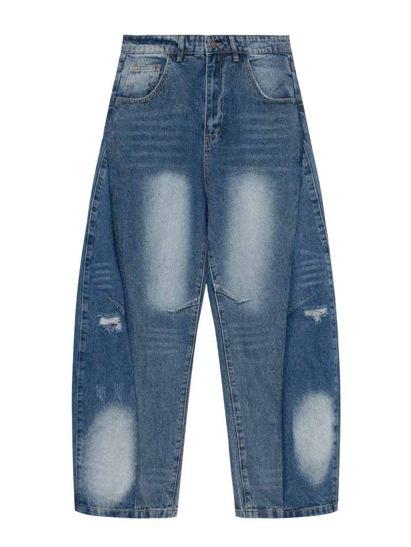 Off The Label Scimitar Patchwork Jeans Blue