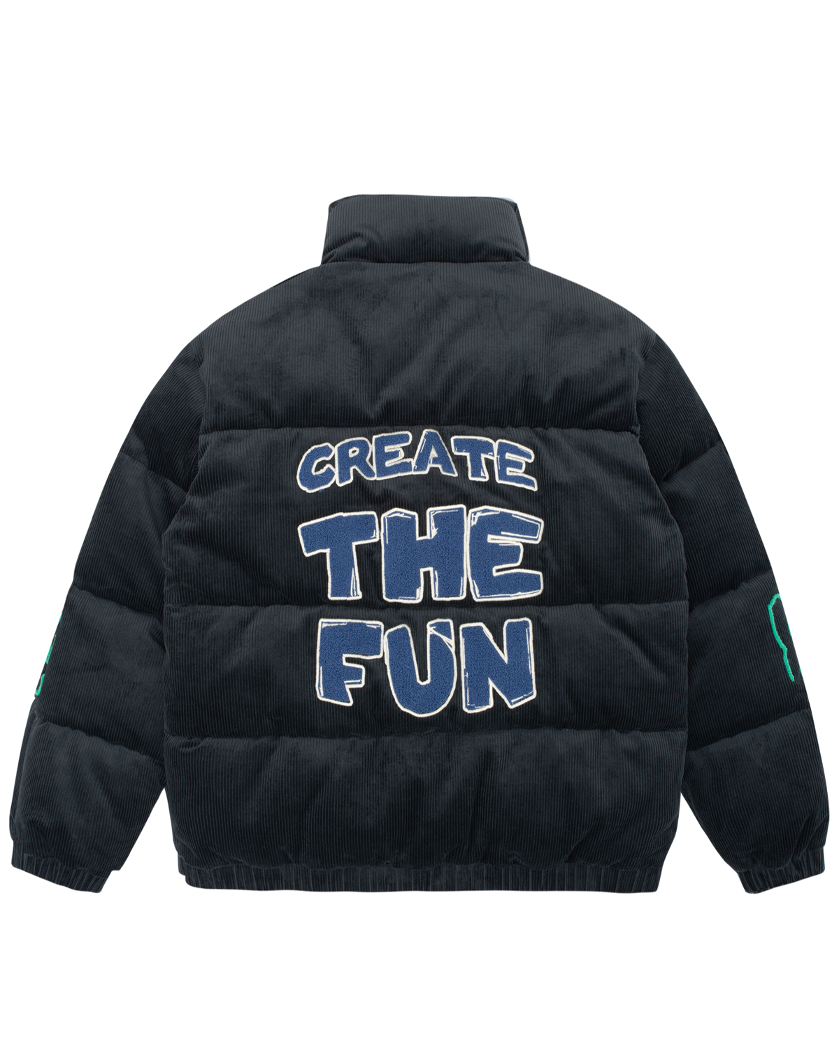 TAKA Original corduroy puffer jacket black