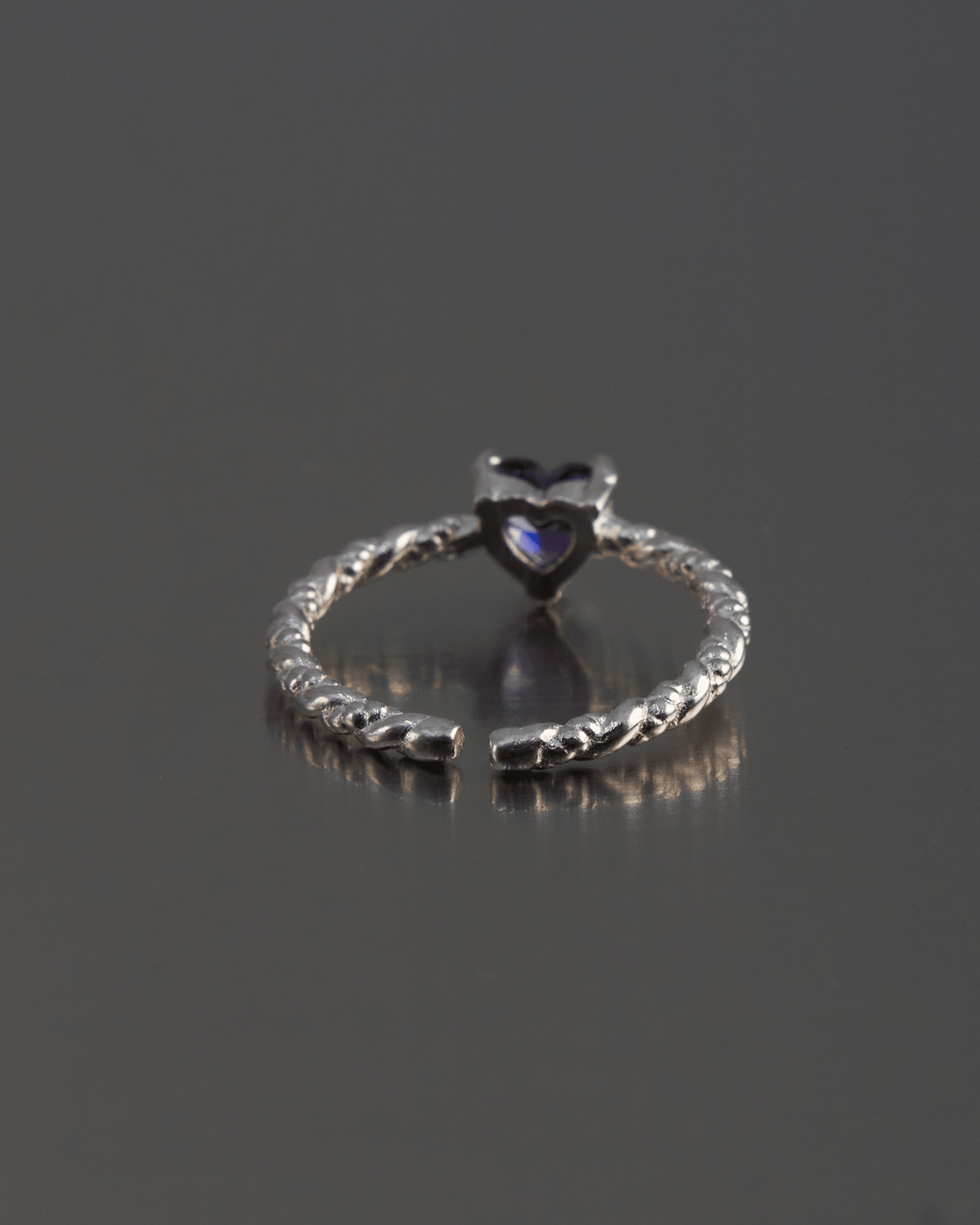 TAKA ORIGINAL LIMITED - Fun Market pure silver purple heart gem ring