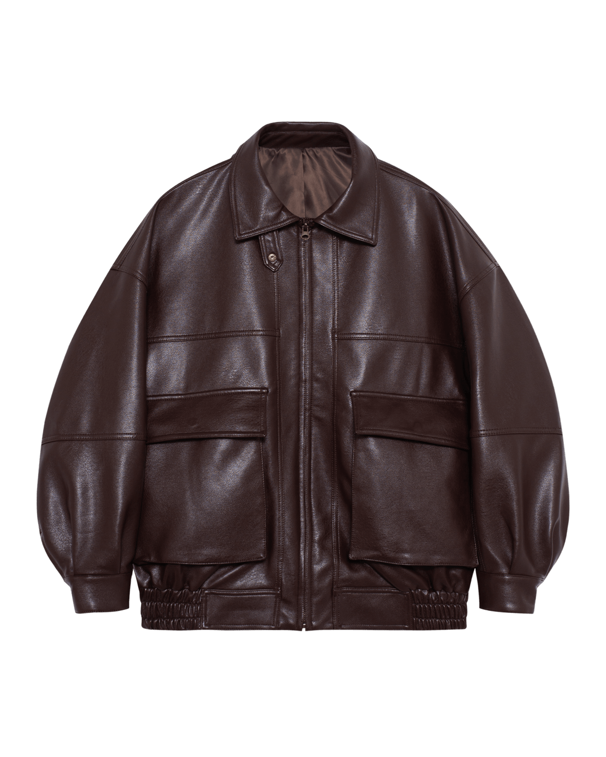 TAKA ORIGINAL LIMITED - Off The Label cargo-pockets leather bomber jacket brown