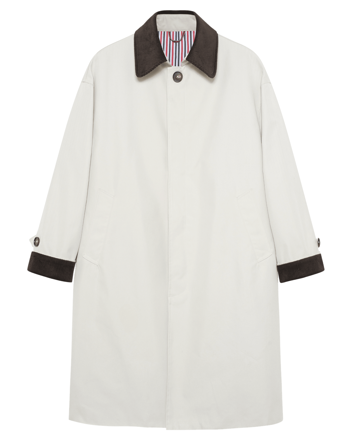 TAKA ORIGINAL LIMITED - Off The Label Corduroy collar trench coat beige