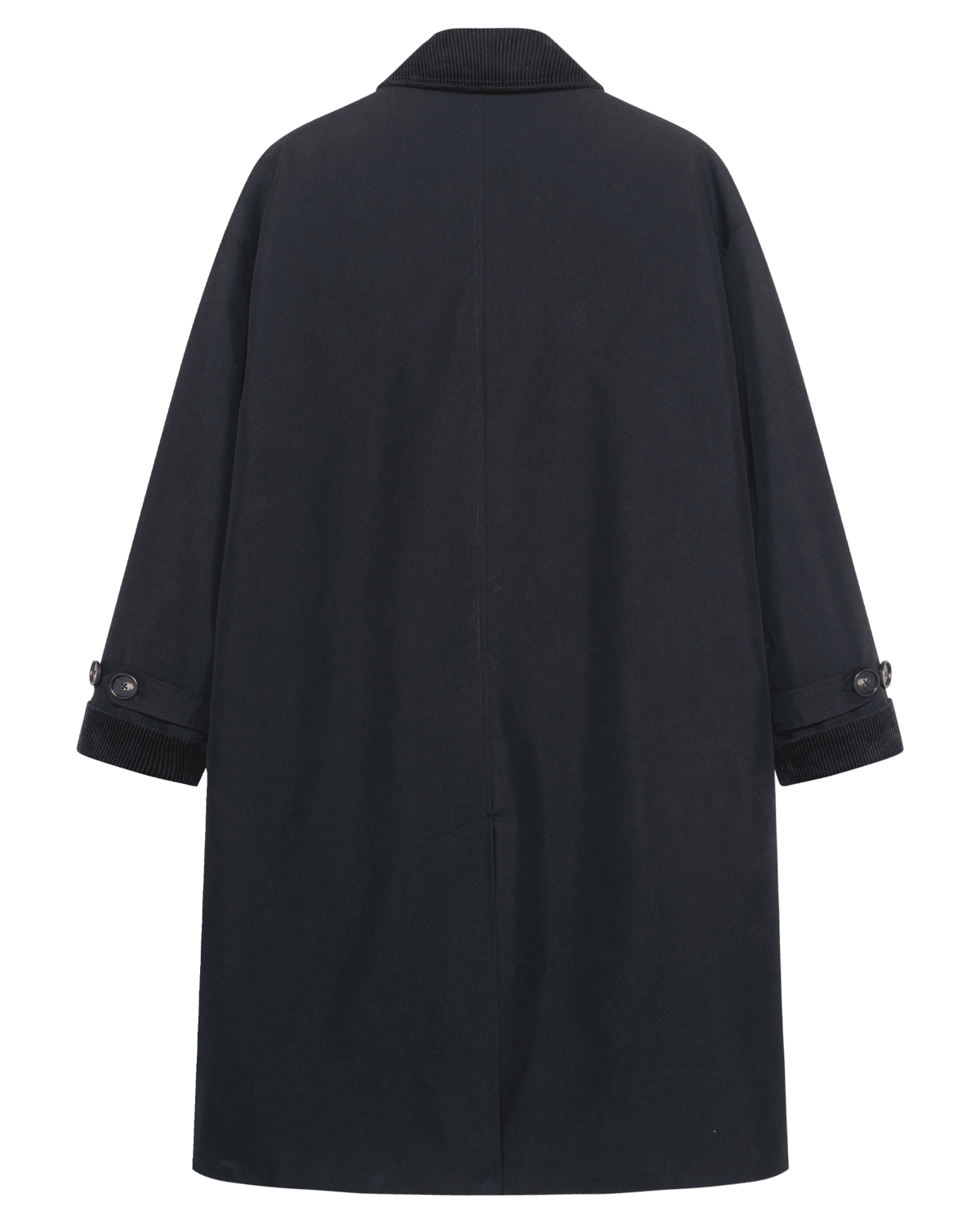 TAKA ORIGINAL LIMITED - Off The Label corduroy collar trench coat black