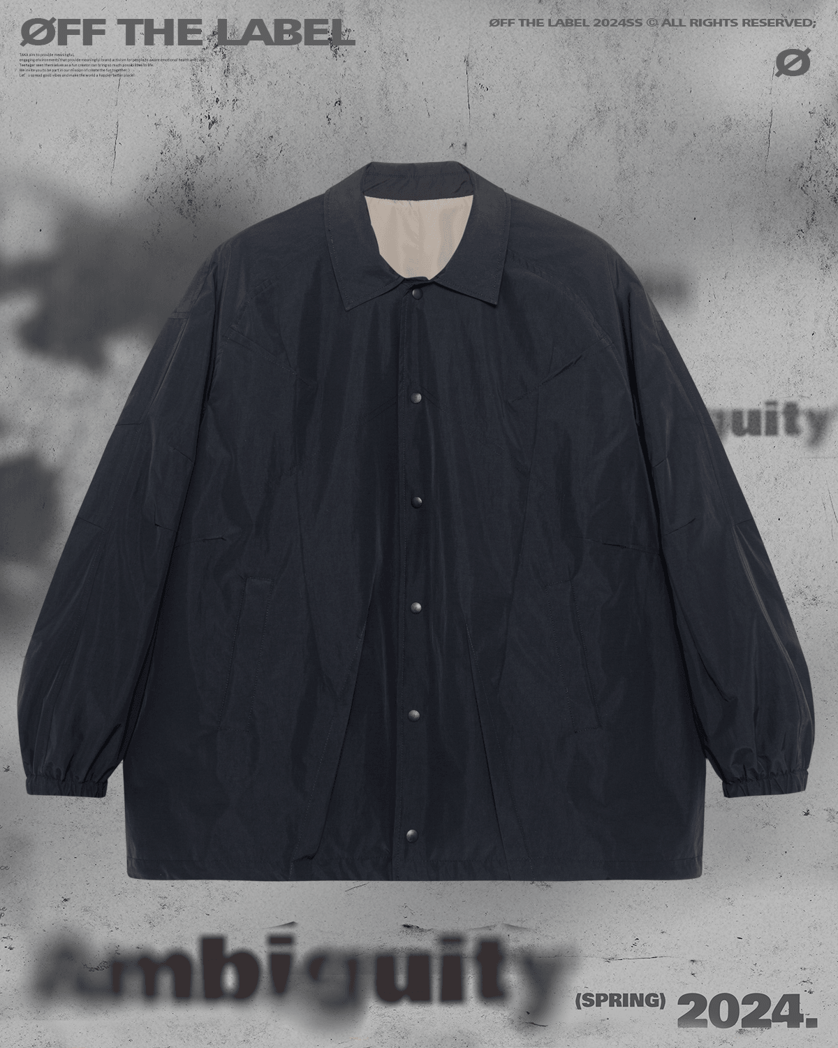 TAKA ORIGINAL LIMITED - Off The Label deconstruction coach jacket black