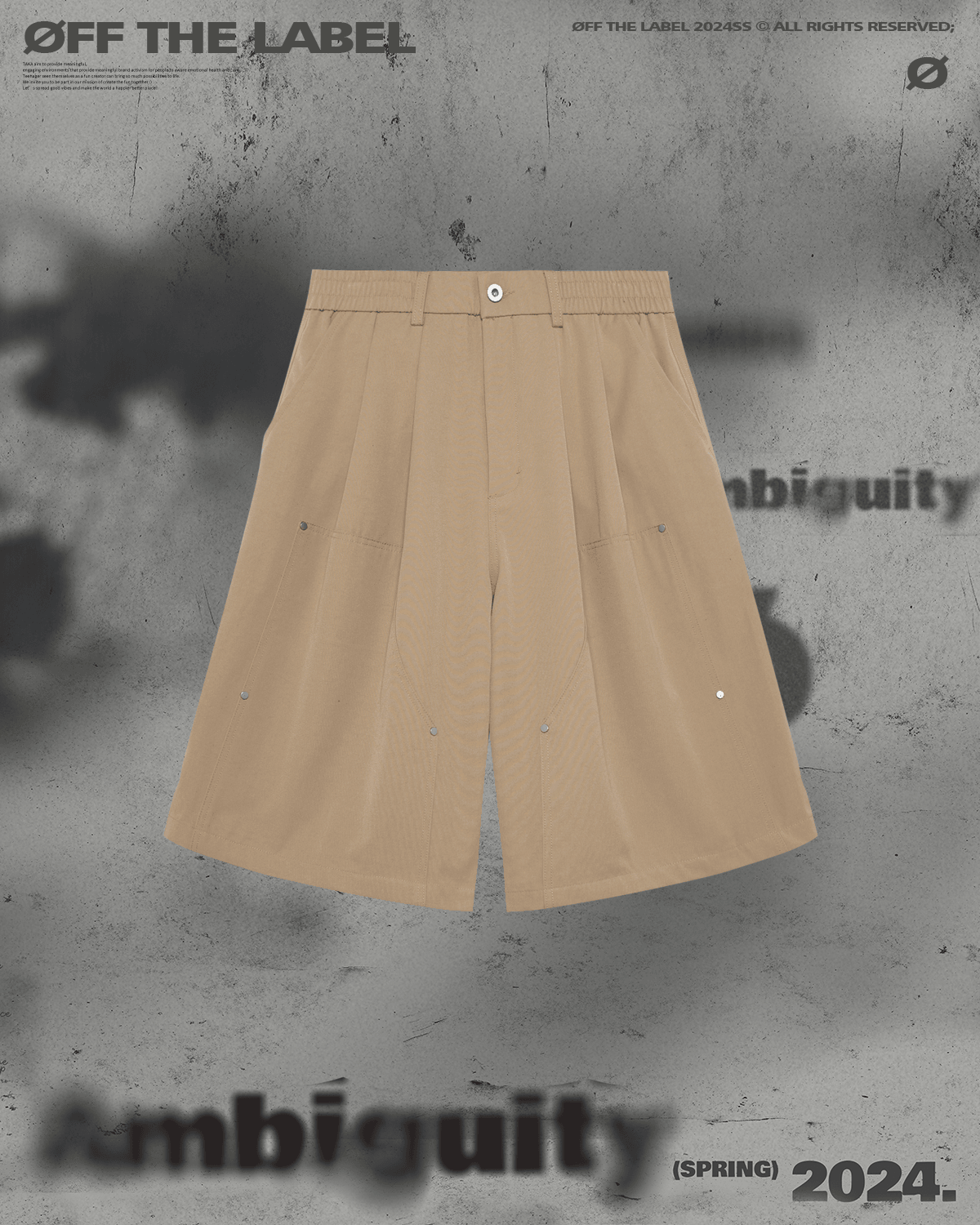 TAKA ORIGINAL LIMITED - Off the label double-knee extra wide shorts