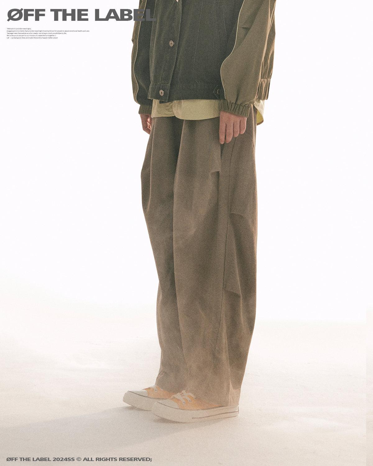 TAKA ORIGINAL LIMITED - Off the label drawstring cargo pants brown