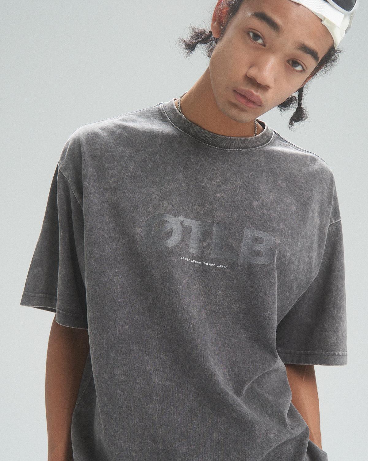 TAKA ORIGINAL LIMITED - Off The Label heavy wash logo t-shirt grey