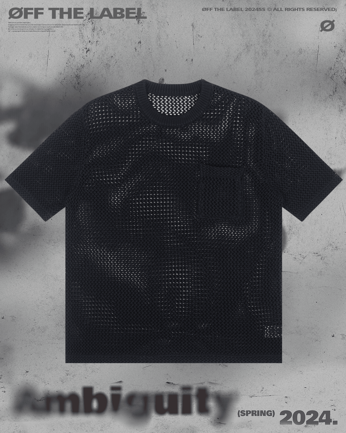 TAKA ORIGINAL LIMITED - Off The Label hybrid structures knit t-shirt black