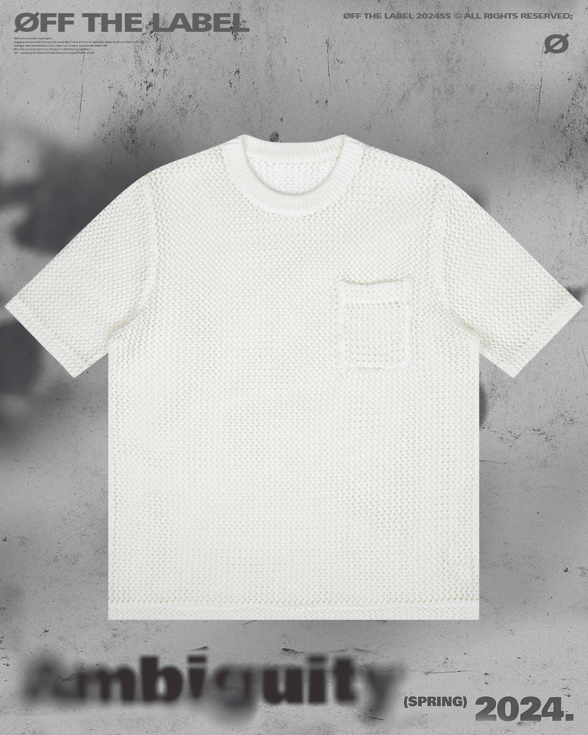 TAKA ORIGINAL LIMITED - Off The Label hybrid structures knit t-shirt white