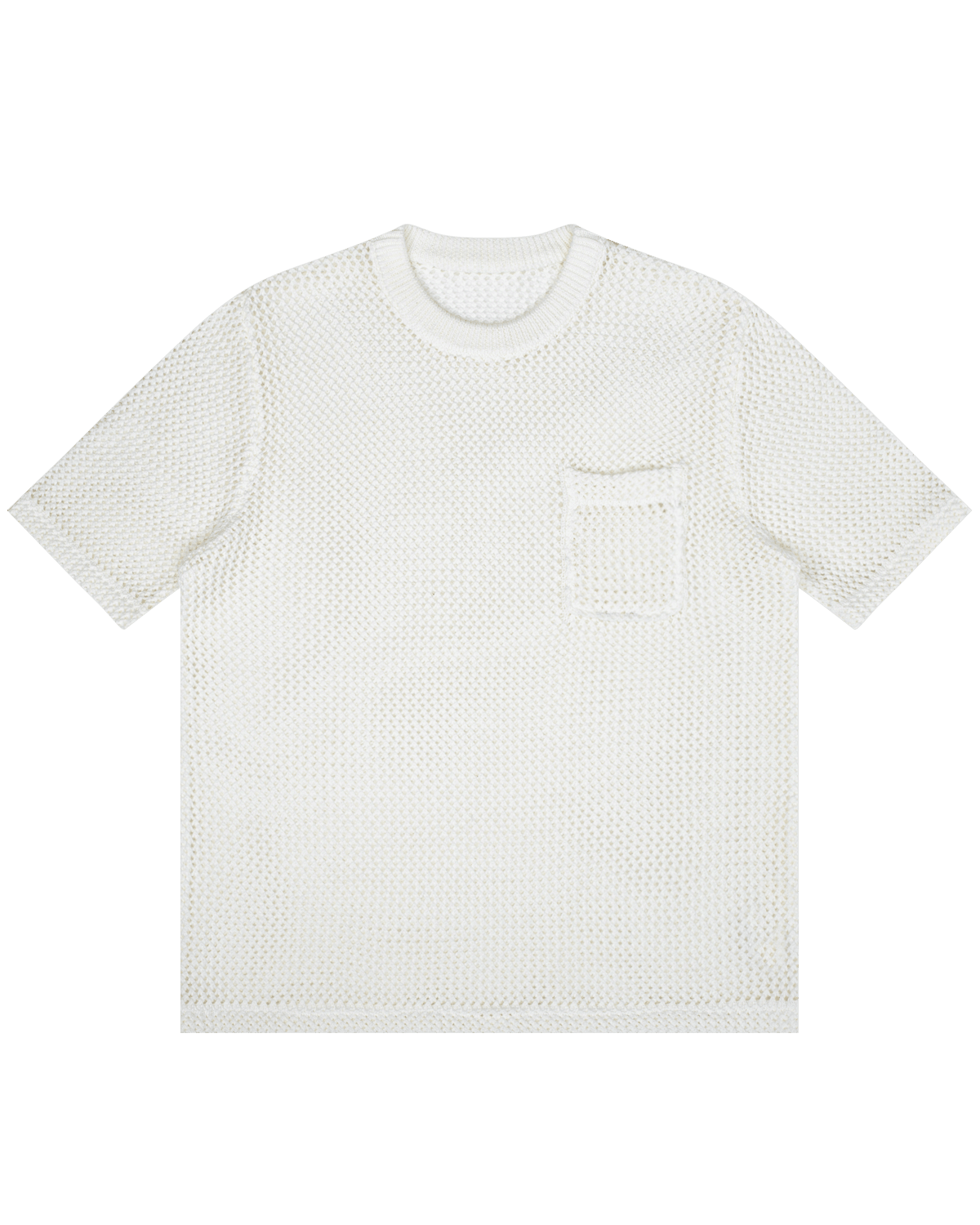 TAKA ORIGINAL LIMITED - Off The Label hybrid structures knit t-shirt white