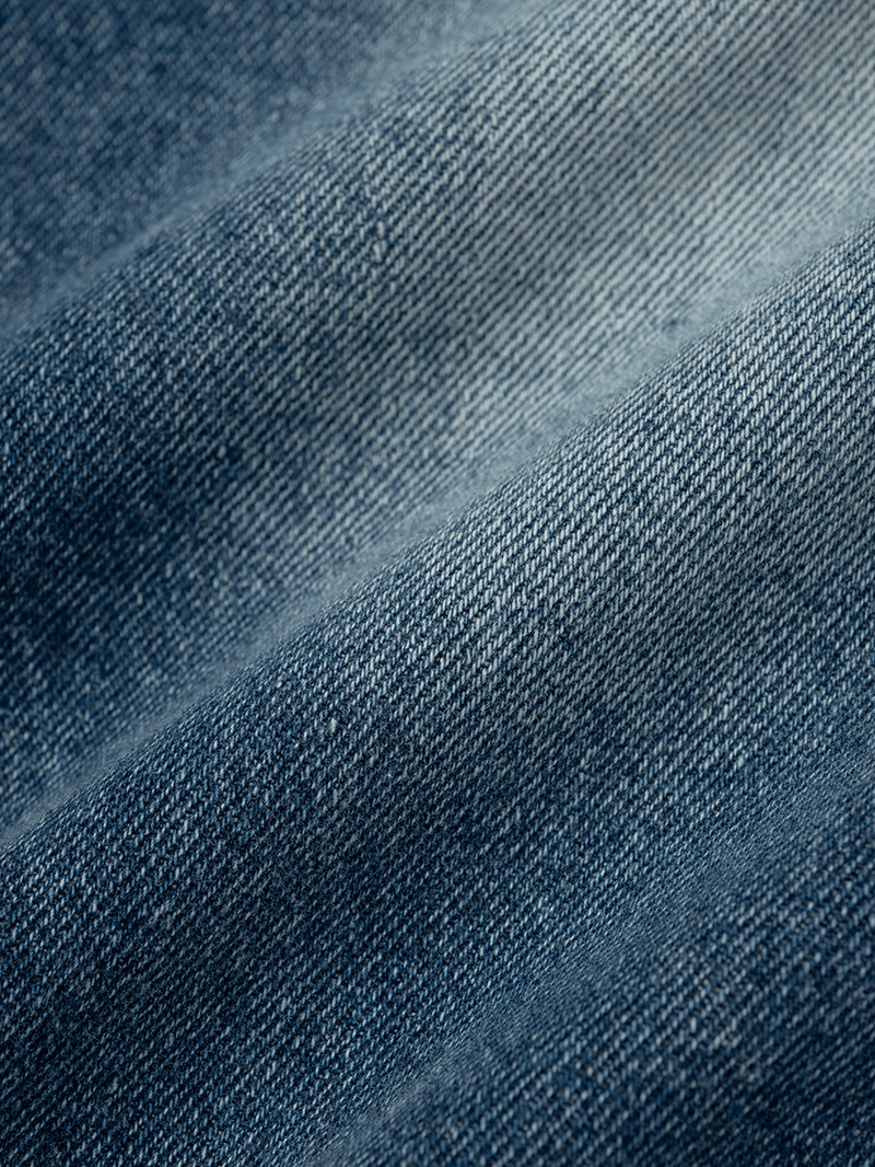 TAKA ORIGINAL LIMITED - Off The Label Scimitar Patchwork Jeans Blue