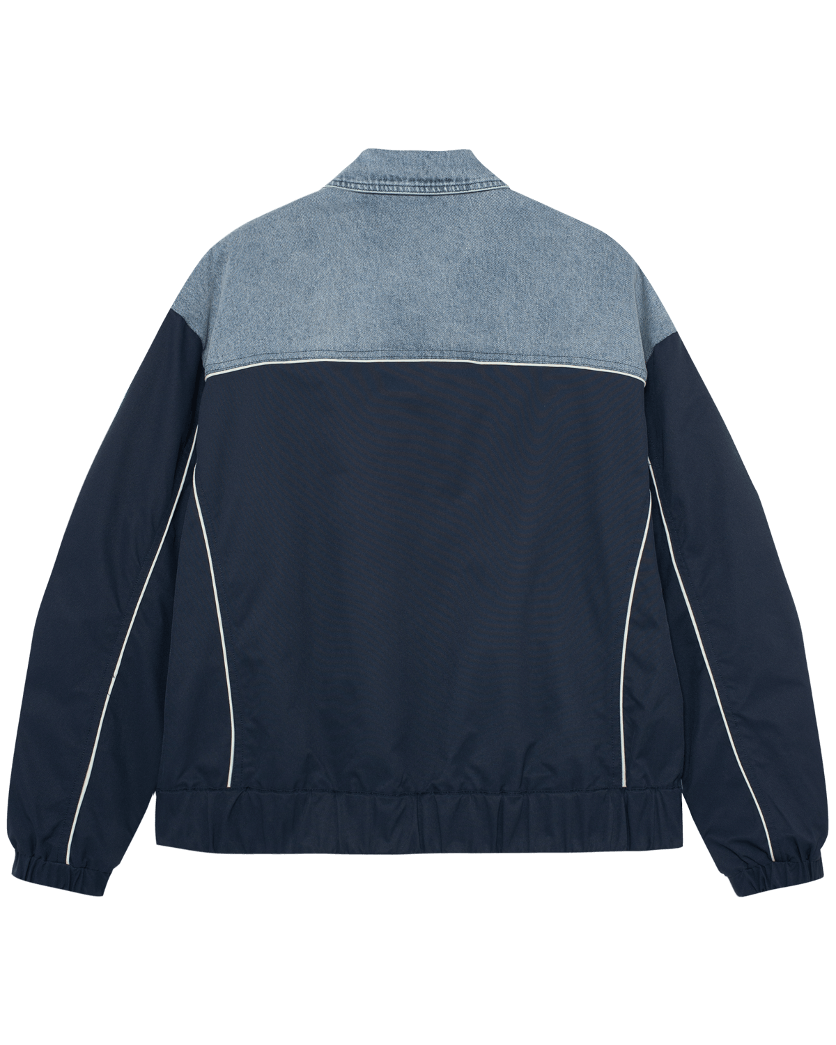 TAKA ORIGINAL LIMITED - Off The Label two-tone denim jacket blue