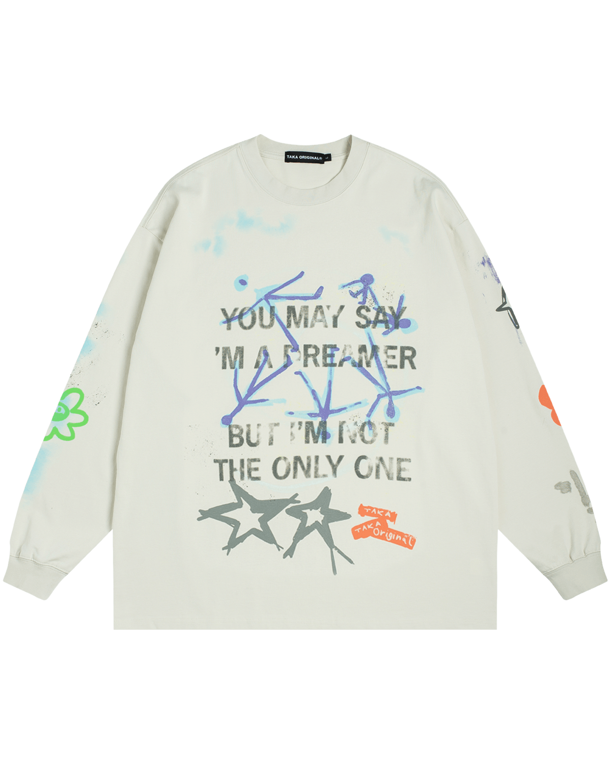 TAKA Original Artistic oil painting graffiti long sleeve TAKA Original Artistic oil painting graffiti long sleeve