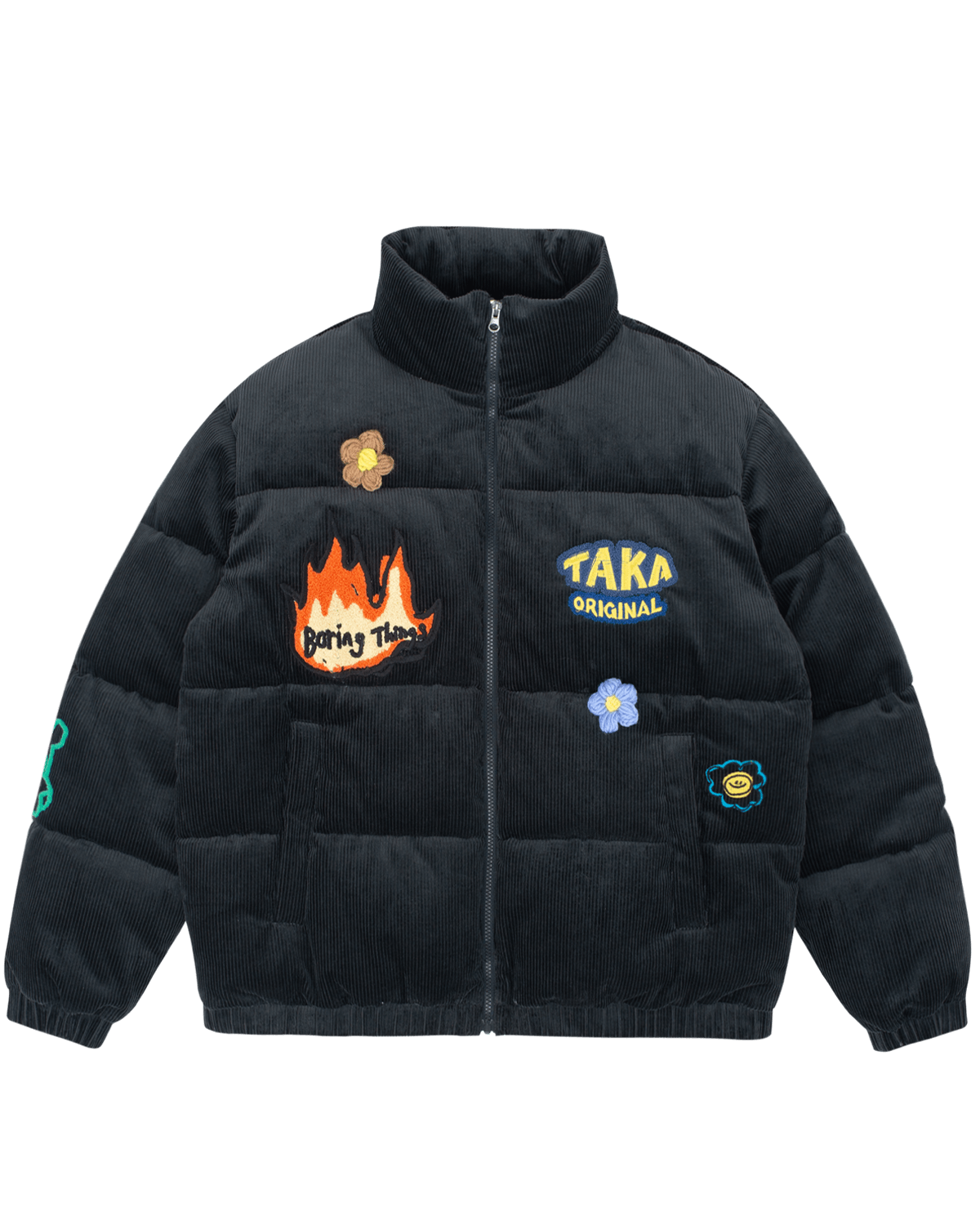 TAKA ORIGINAL LIMITED - TAKA Original corduroy puffer jacket black