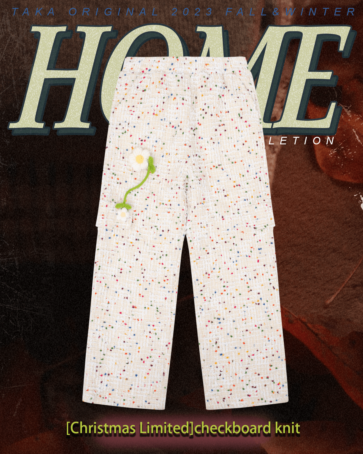 TAKA ORIGINAL LIMITED - TAKA Original HOME collection Daisy Homespun blend tweed Trousers