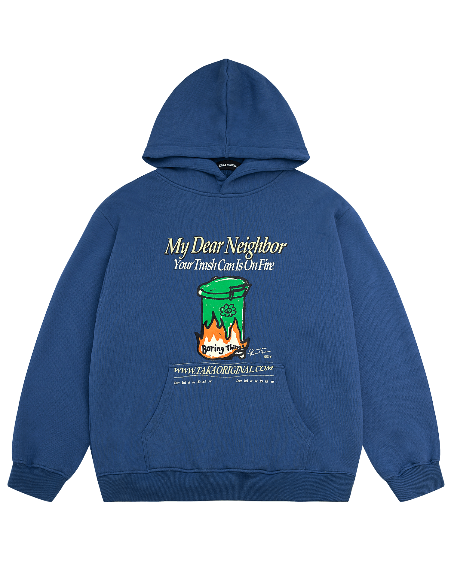 TAKA ORIGINAL LIMITED - TAKA Original HOME collection on fire fleece hoodie blue