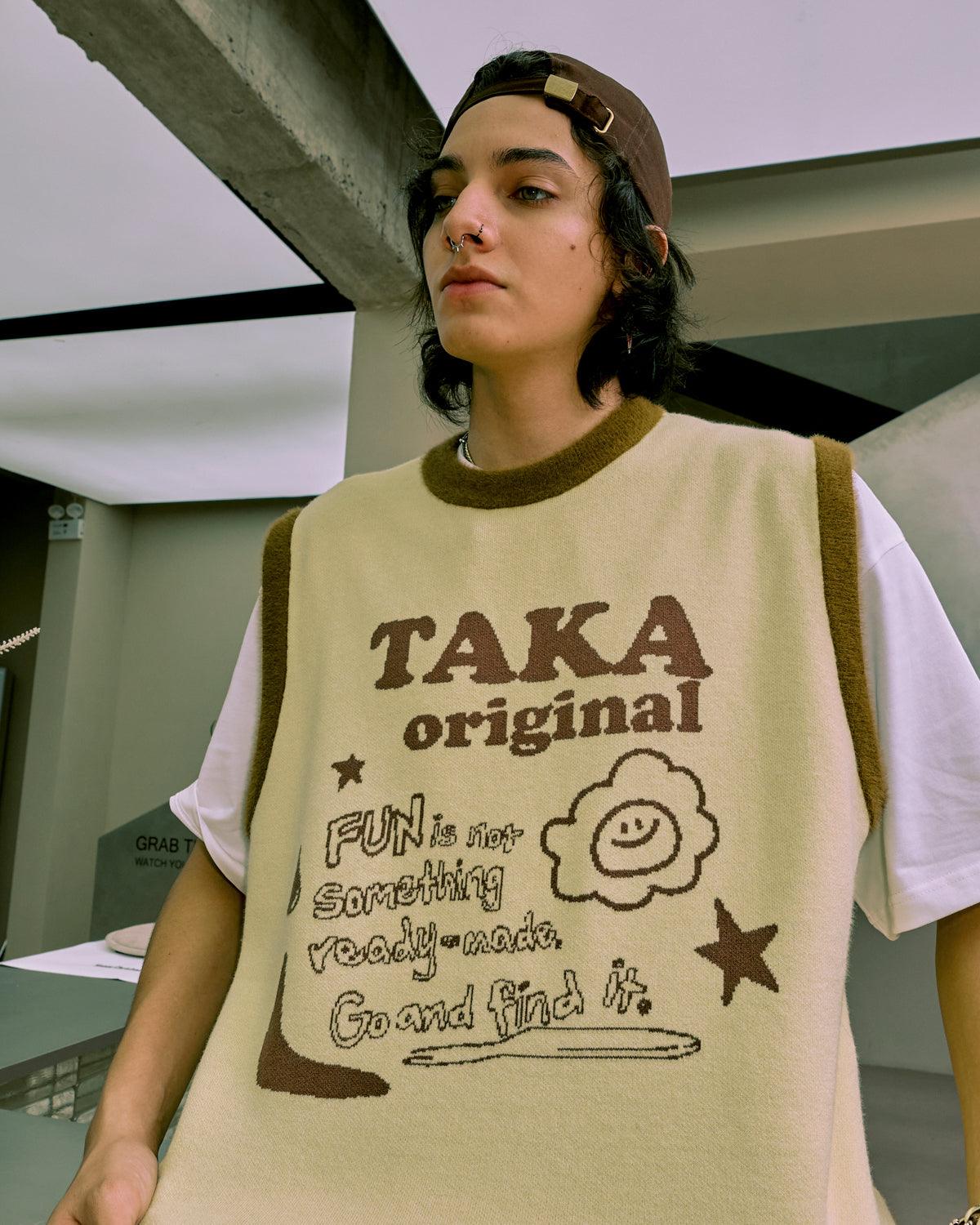TAKA ORIGINAL LIMITED - TAKA Original That's Fun Daisy cheese cake knit vest