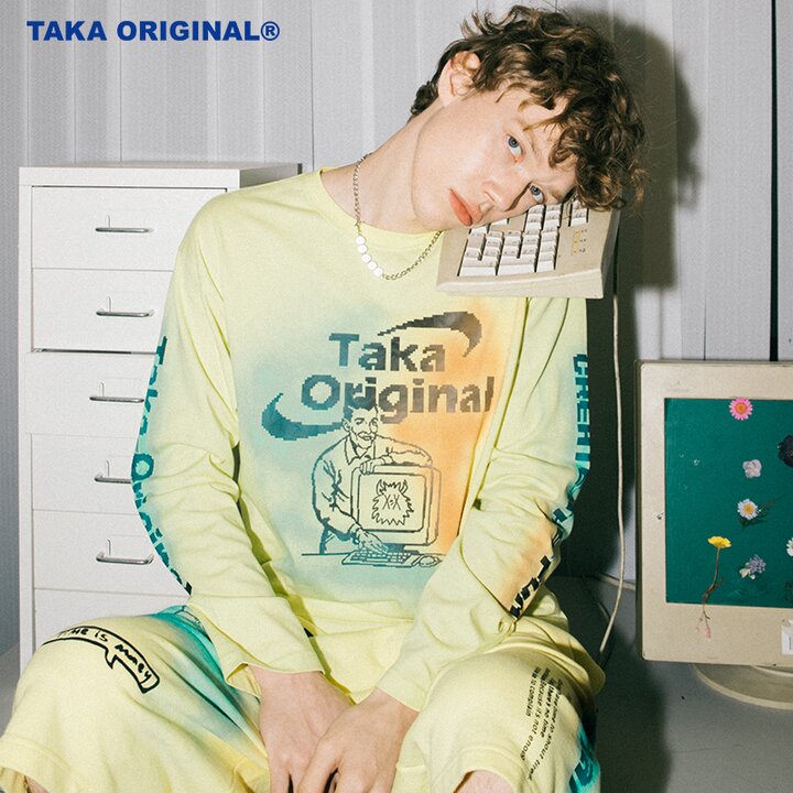 TAKA Original handcrafted spray paint longsleeve t-shirt - TAKA ORIGINAL LIMITED