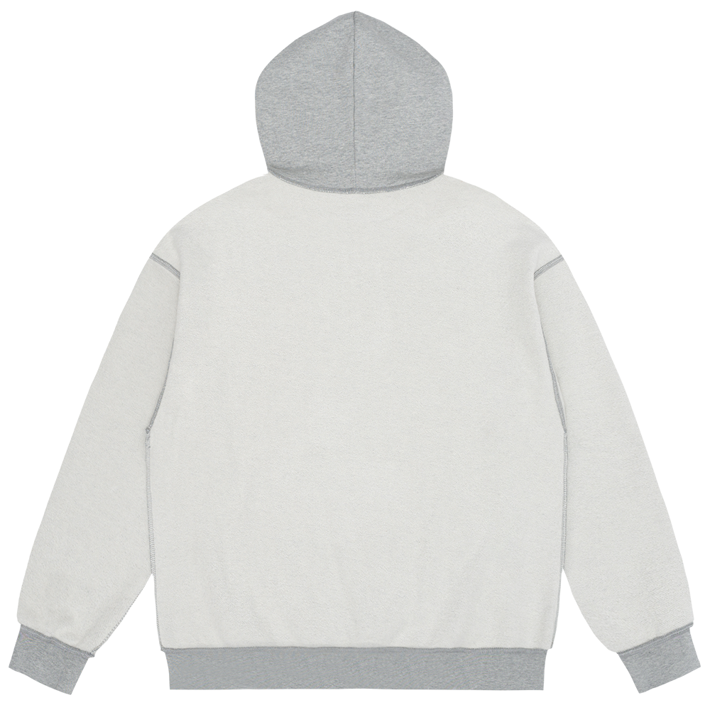[Welcome Special] Off The Label light grey reversible hoodie