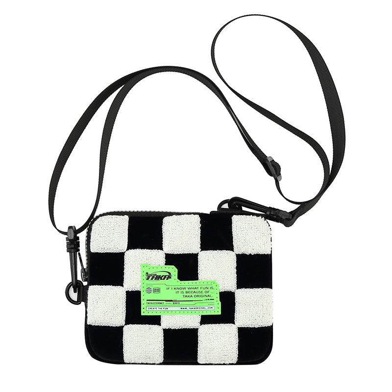TAKA ORIGINAL LIMITED - TAKA Original [ Eternet 001] Fleece checkboard crossbody bag