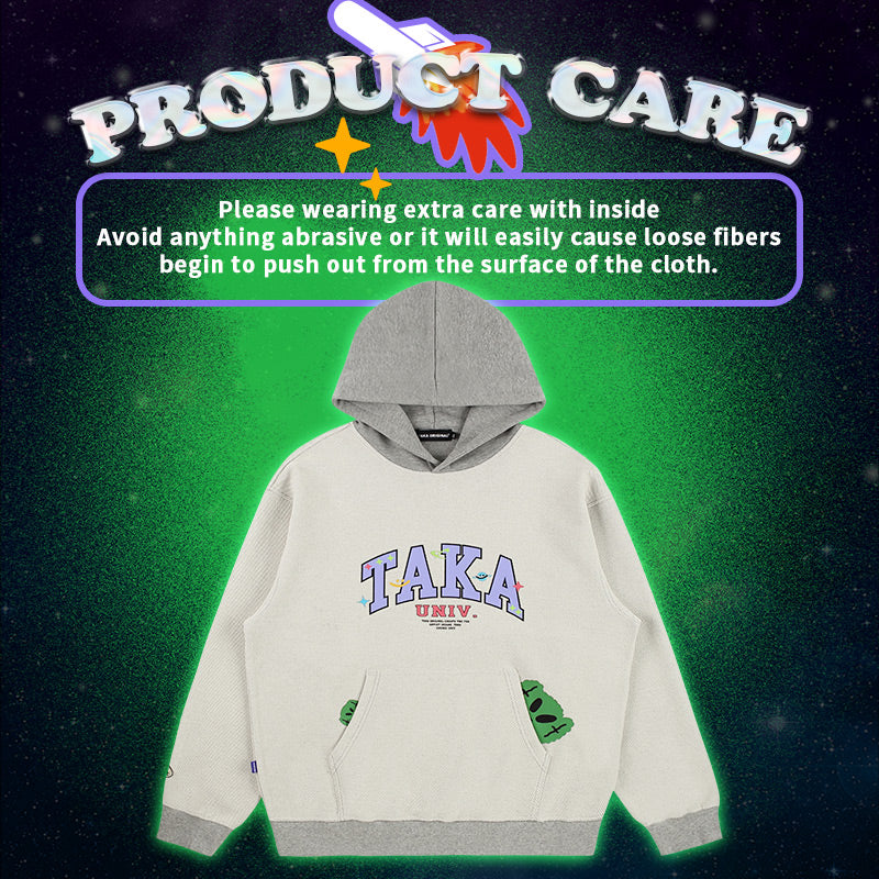 TAKA Original Cosmic Univ. reversible logo hoodie - TAKA ORIGINAL LIMITED