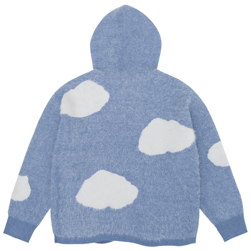 TAKA Original Life Is Beautiful Daisy cloudy day knit hoodie