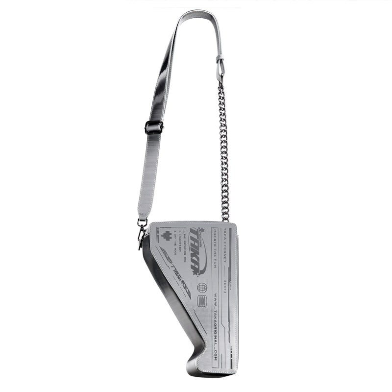 TAKA Original [ ETERNET 001 ] metallic silver mission shoulder bag - TAKA ORIGINAL LIMITED
