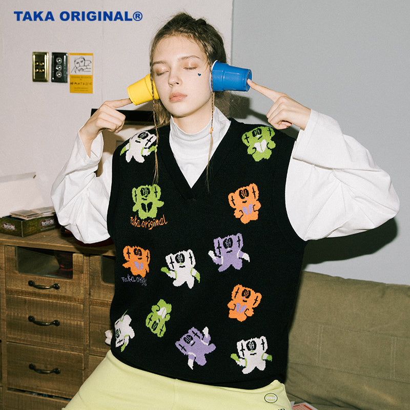 TAKA Original teddy bear sweater knitted vest