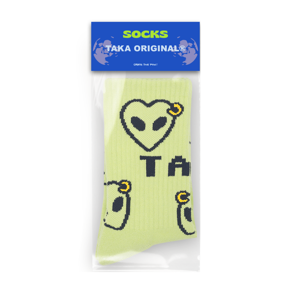 TAKA Original Life Is Beautiful Yeh Momo Crew Socks
