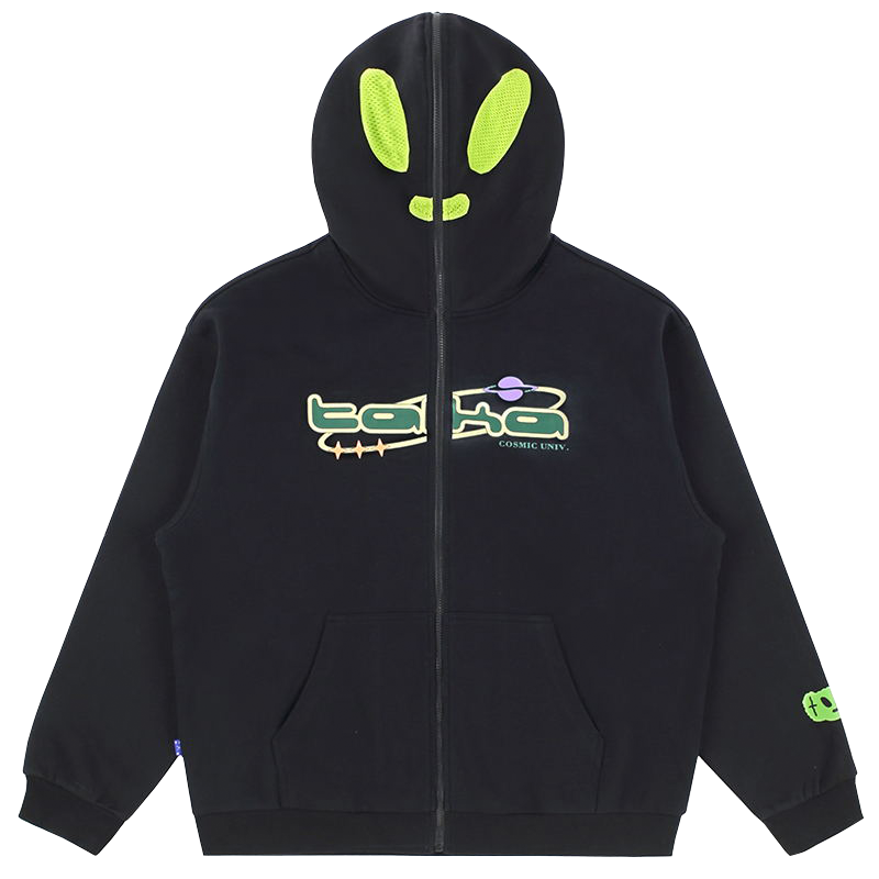 TAKA Original Cosmic Univ Alien full zipper sweater - TAKA ORIGINAL LIMITED