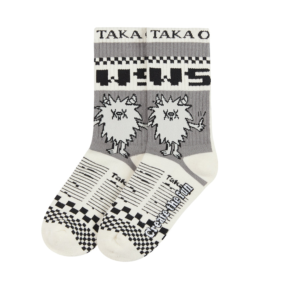 TAKA Original moody bob mosaic checkerboard socks - TAKA ORIGINAL LIMITED